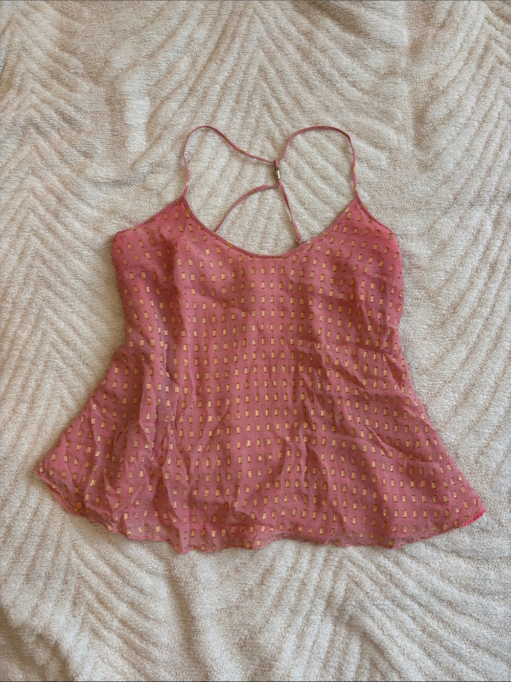 Lilly Pulitzer Pink Cami with Gold Accent